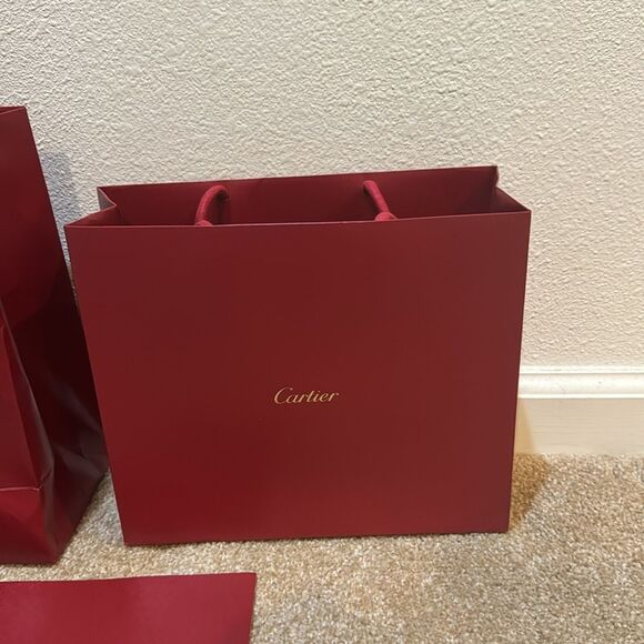 Cartier Authentic Designer Paper Bag with receipt holders - Picture 5 of 9